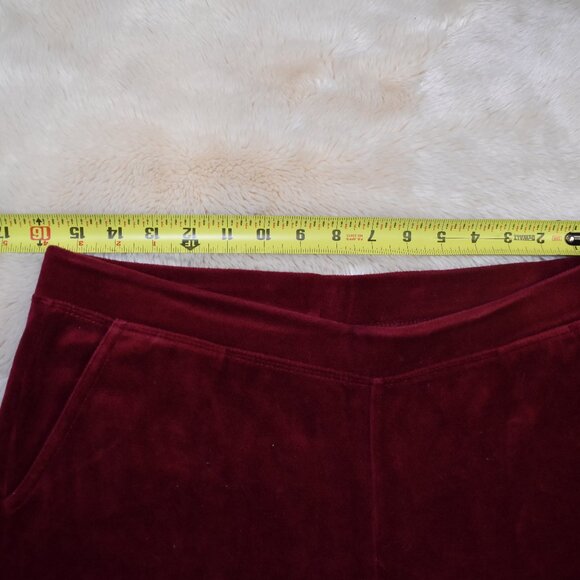 Charter Club Burgundy Velour Jacket & Pants Lounge Set Women’s M/L Cozy Soft - Picture 6 of 13
